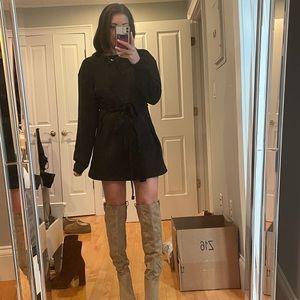 Black sweatshirt dress